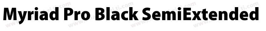 Myriad Pro Black SemiExtended Itali字体转换